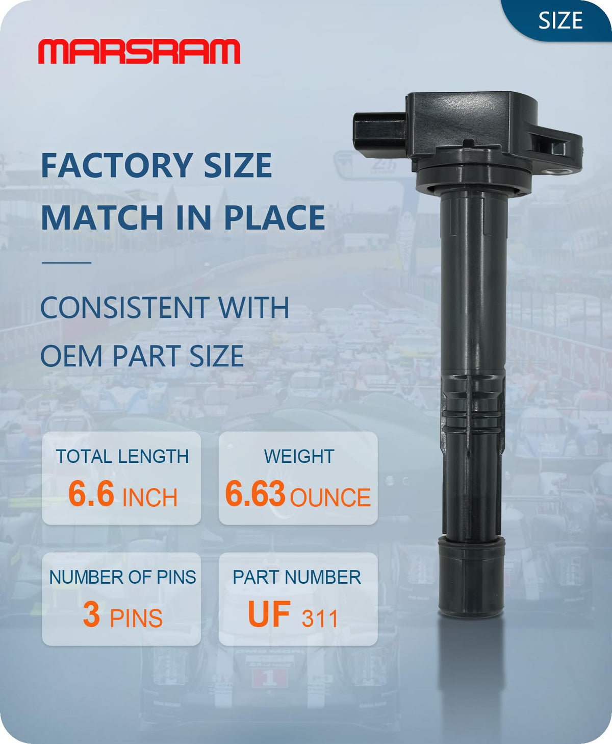 Marsram ignition coil connector and pin layout for easy plug-in installation