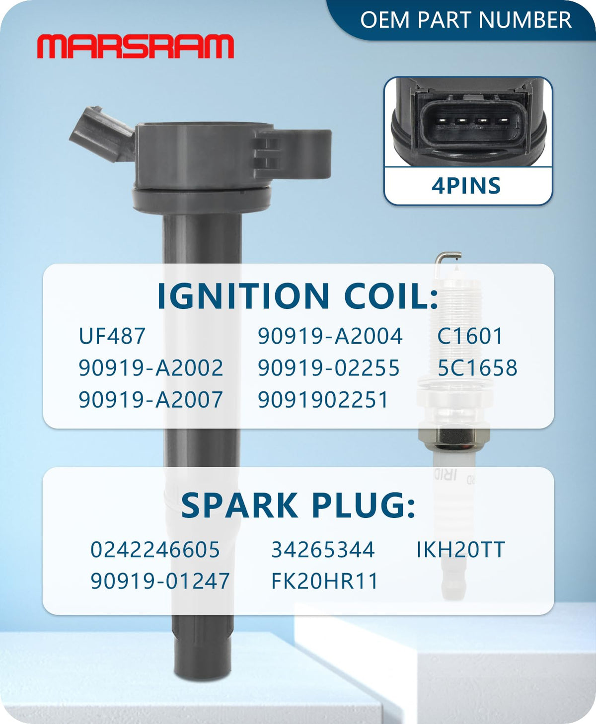 Marsram double-iridium spark plug detail demonstrating long-lasting electrodes