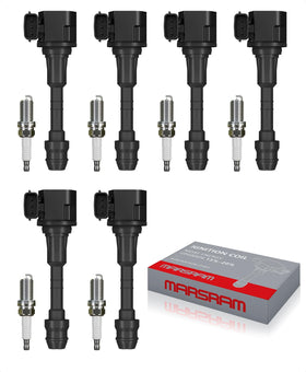 Marsram front packaging for Murano 3.5 kit showing complete ignition set benefits