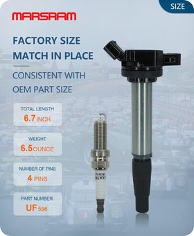 marsram ignition coil installed on engine bank demonstrating direct fit