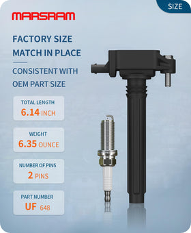 Marsram product label and stamped part numbers, easy OE cross-reference benefit