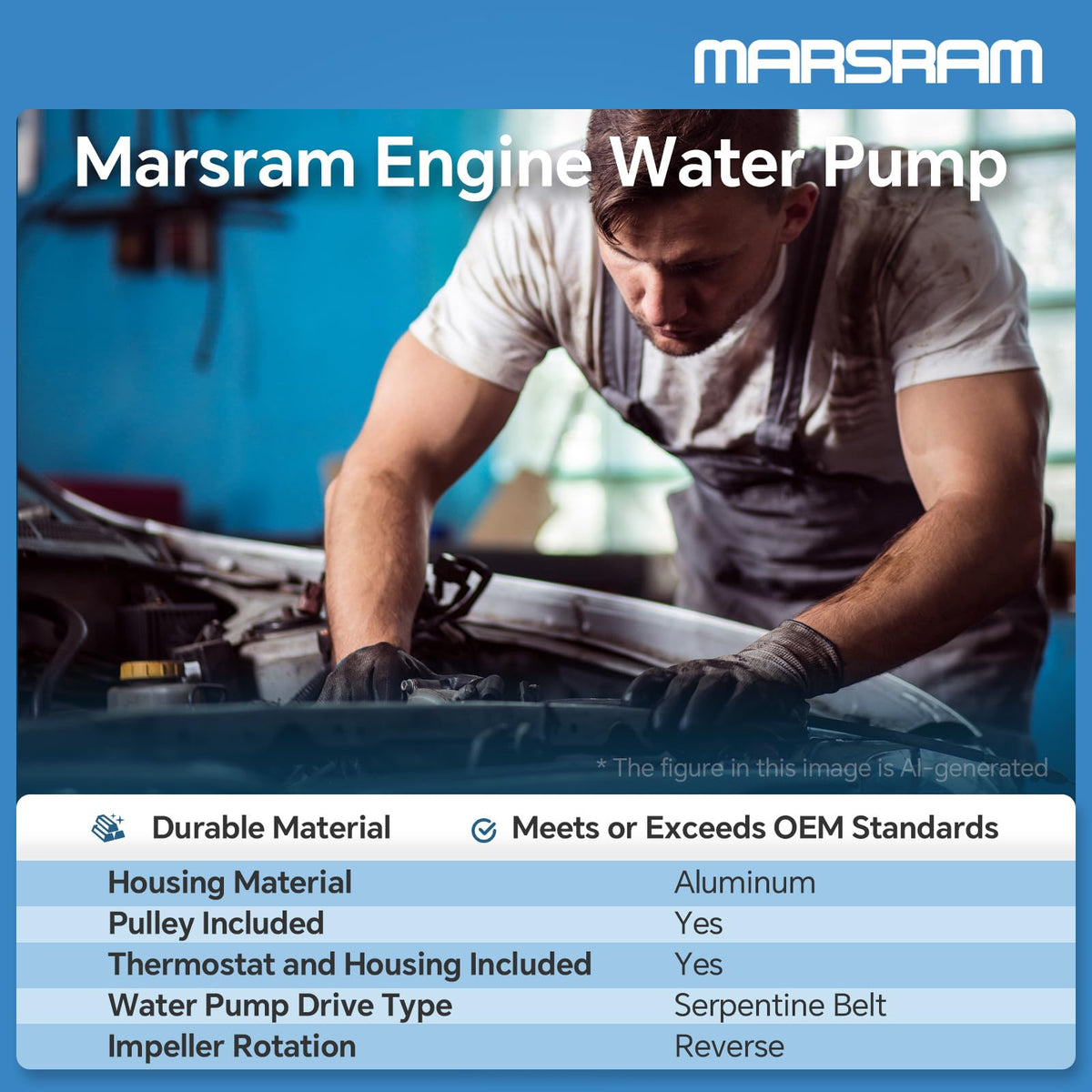 Marsram label and part numbers for easy fit verification and compatibility