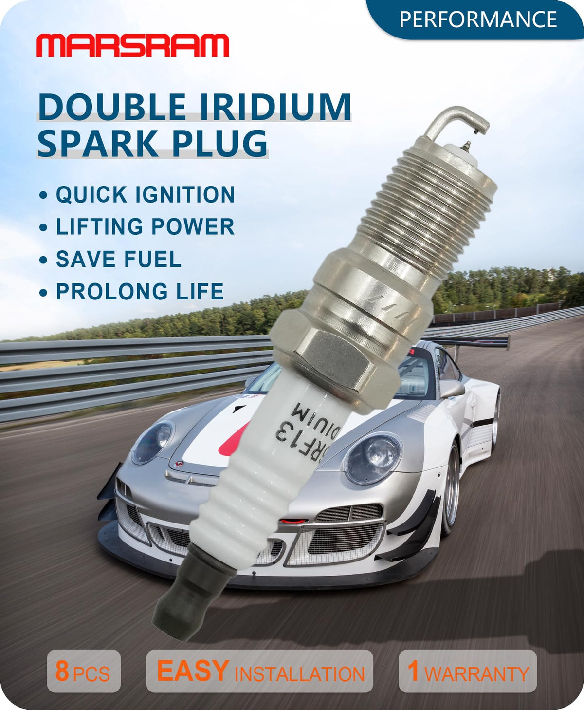 Marsram spark plug thread and gap detail for proper combustion performance
