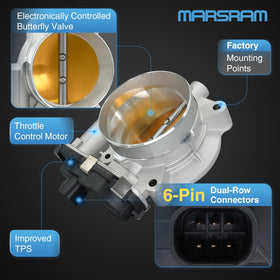 Marsram throttle body rear connector detail for easy plug-in installation