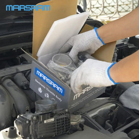 Marsram throttle body label showing OE numbers for easy cross-reference to original part