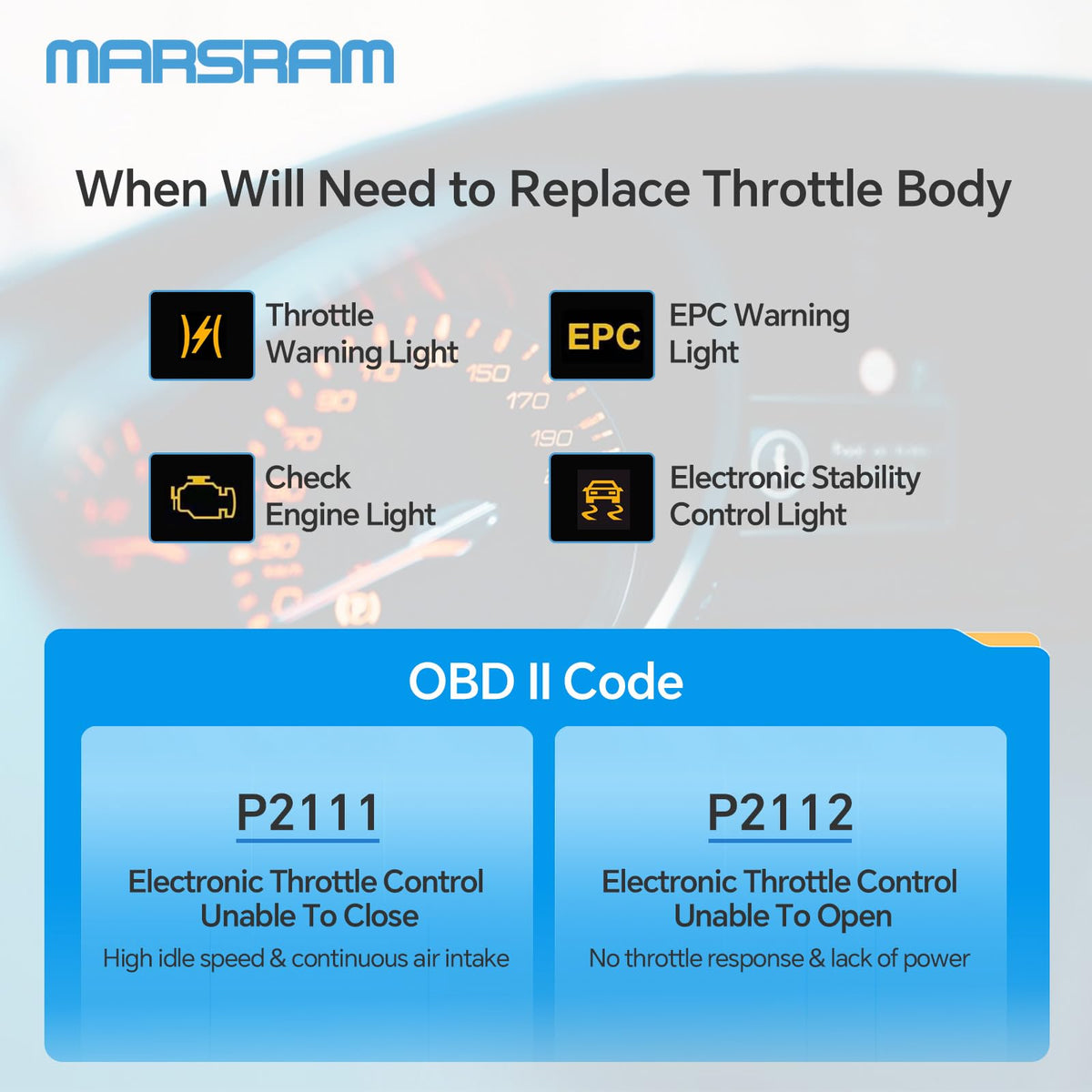 Marsram throttle body side profile highlighting reinforced material for heat and corrosion resistance