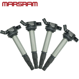Marsram UF596 mechanic installing coil in engine bay showing professional-grade replacement