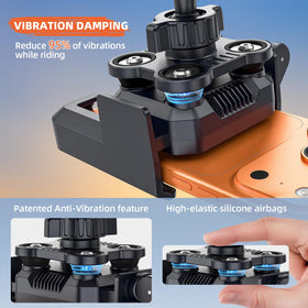 Marsrider closeup of pneumatic shock absorber reducing vibration for smoother video