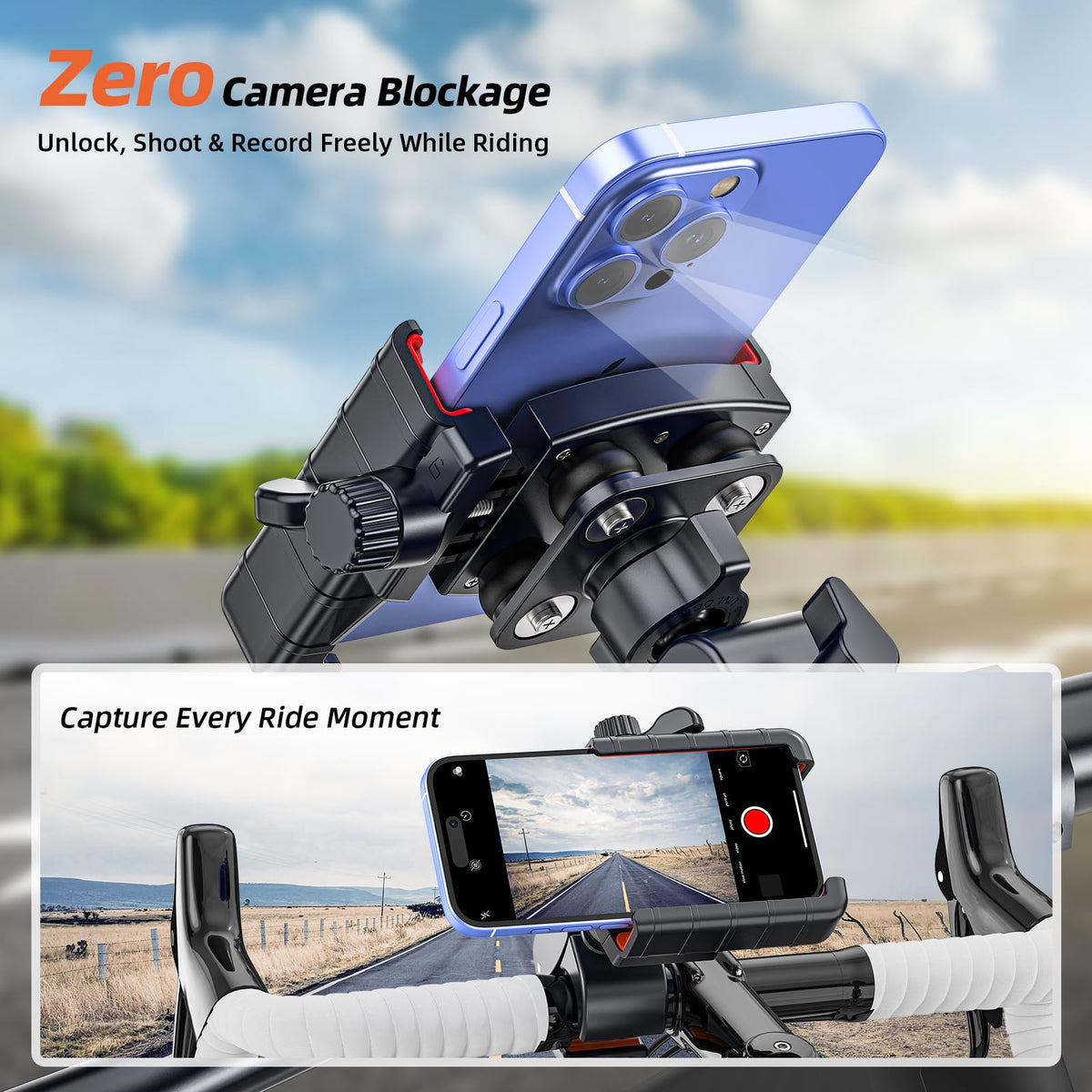 Marsrider side semi-open faceplate preserving camera access