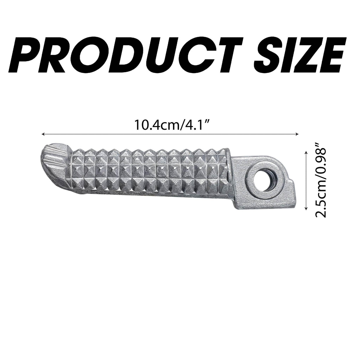Marsrut front footpeg mounted on motorcycle demonstrating fit and stability benefit