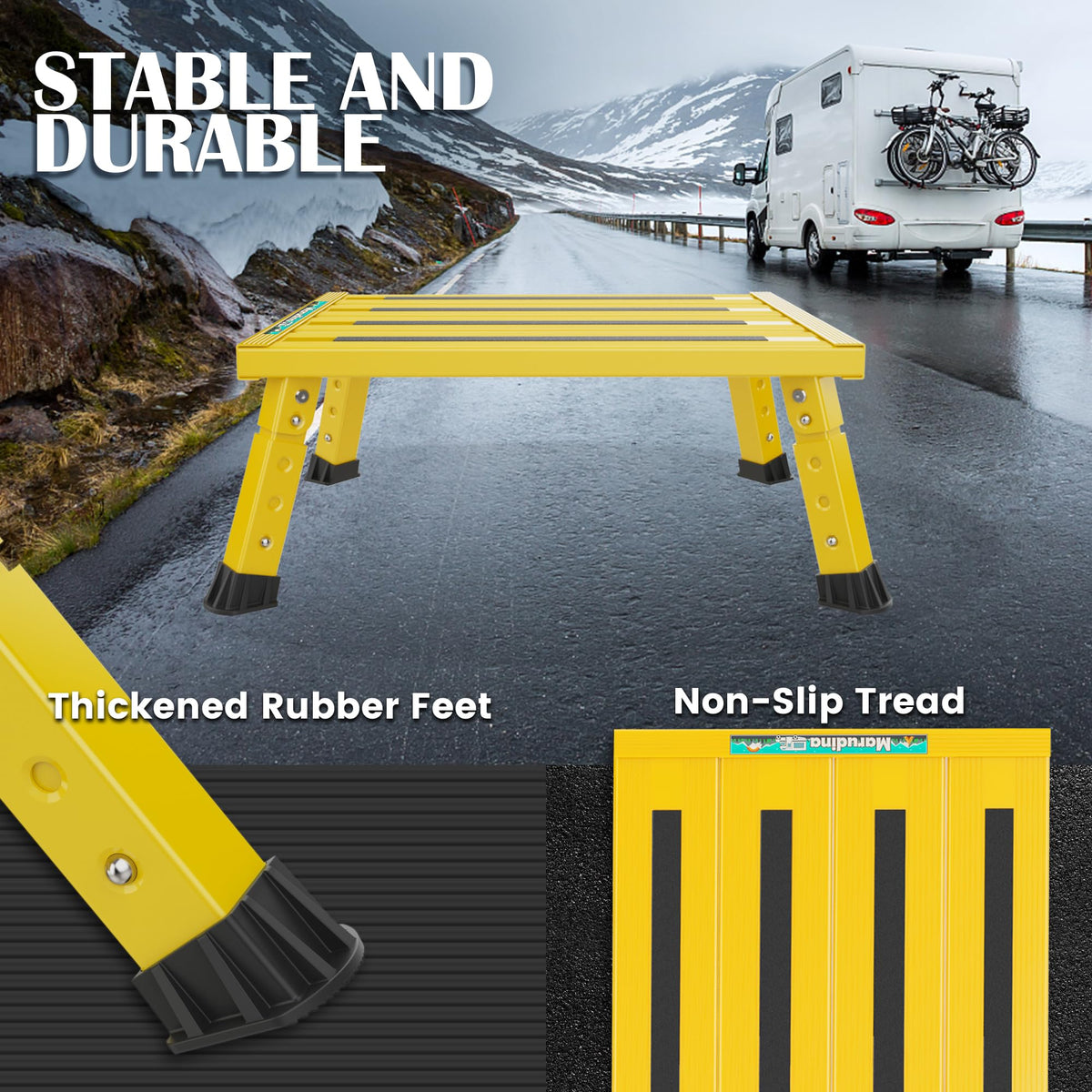 Marudina folded compact storage demonstrating easy transportability