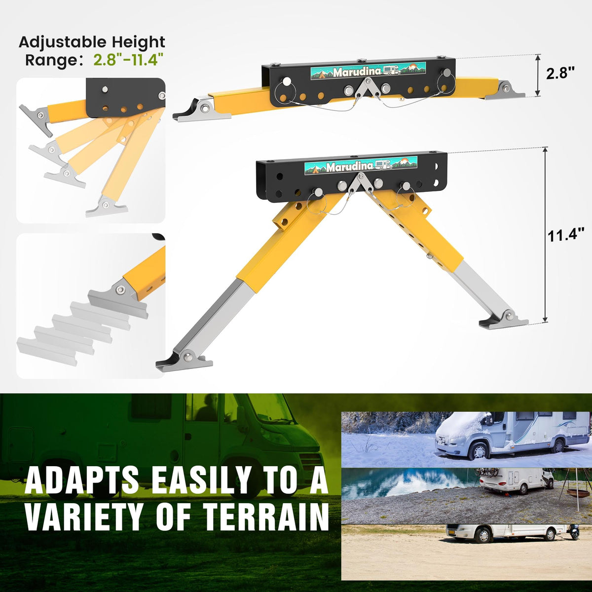 Marudina stabilizer folded compact for storage demonstrating portability benefit