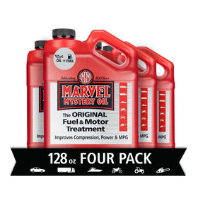 Marvel Mystery Oil front label showing product size and benefits