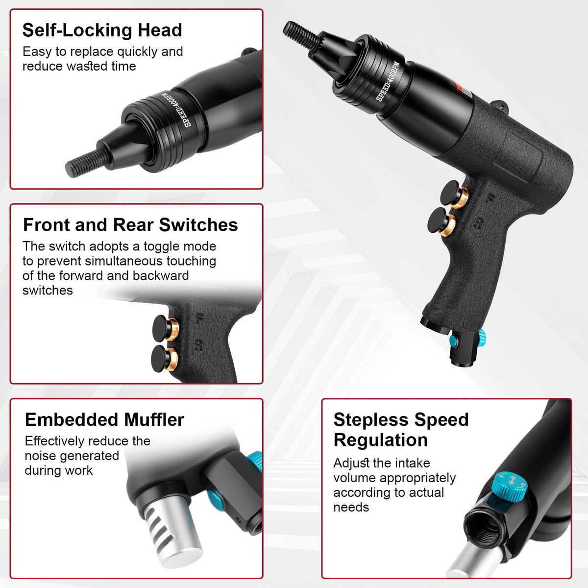 Marvelity tool in use on a car panel demonstrating fast installation and reduced fatigue benefit