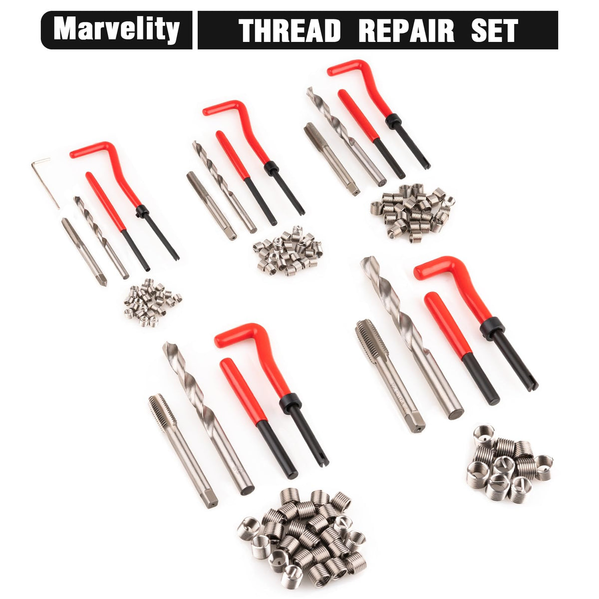 Marvelity helicoil insert close-up showing durable wire construction