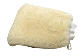 Mary Moppins lambswool mitt front view showing plush pile and durable grip for gentle washes