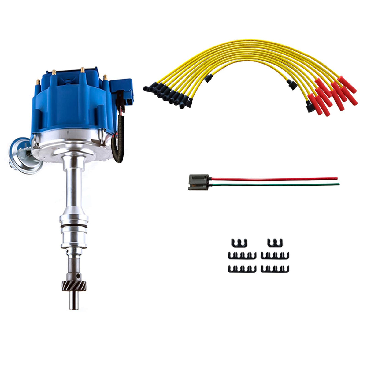 MAS blue HEI distributor front view showing precise fit and reliable upgrade