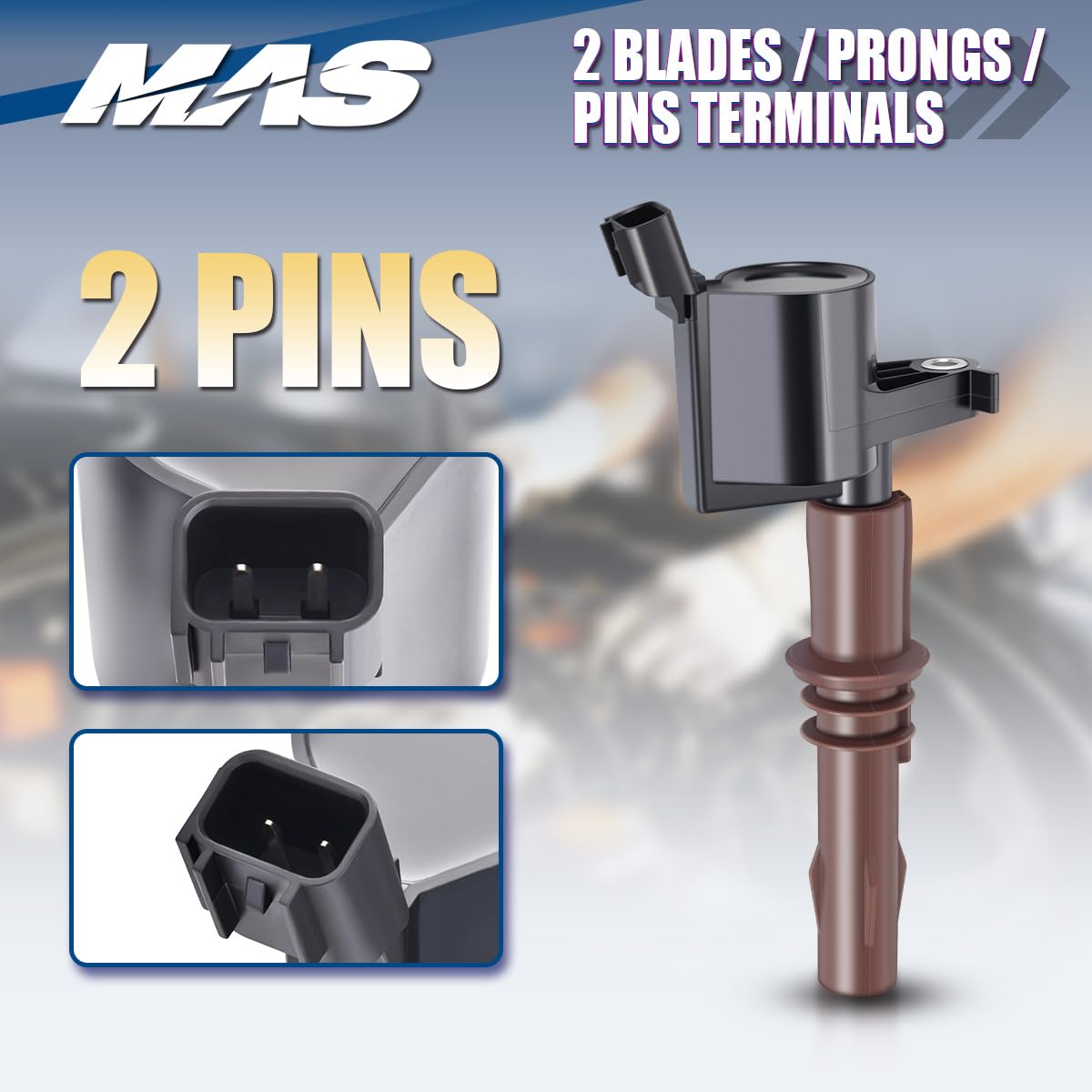 MAS coils and plugs laid out together showing complete replacement convenience