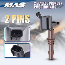 MAS coils and plugs laid out together showing complete replacement convenience