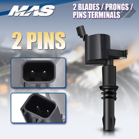 MAS coil in hand for scale demonstrating compact OE-style dimensions and ease of handling