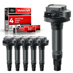 MAS front view of ignition coil pack showing connector and mounting benefit