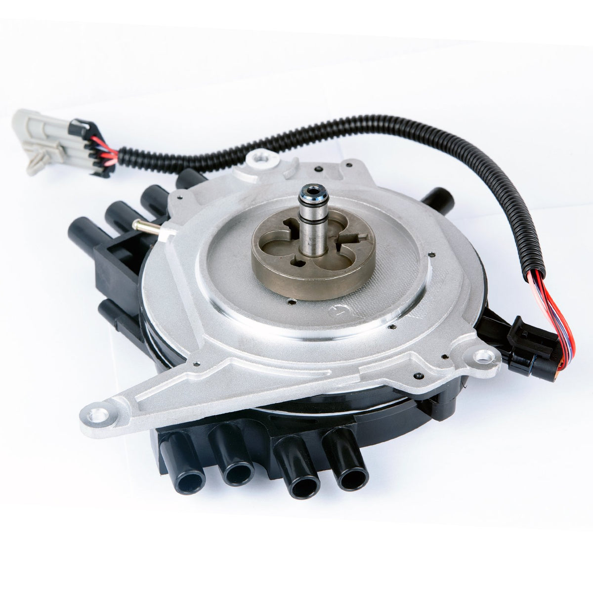 MAS distributor front view showing complete assembly and direct-fit benefit
