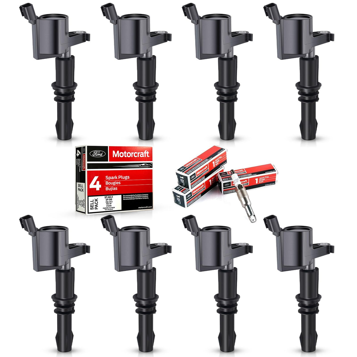 MAS front packaging showing coils and plugs for easy identification and confidence
