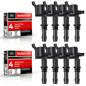 MAS front packaging showing 8 coils and 8 plugs for easy full-bank replacement