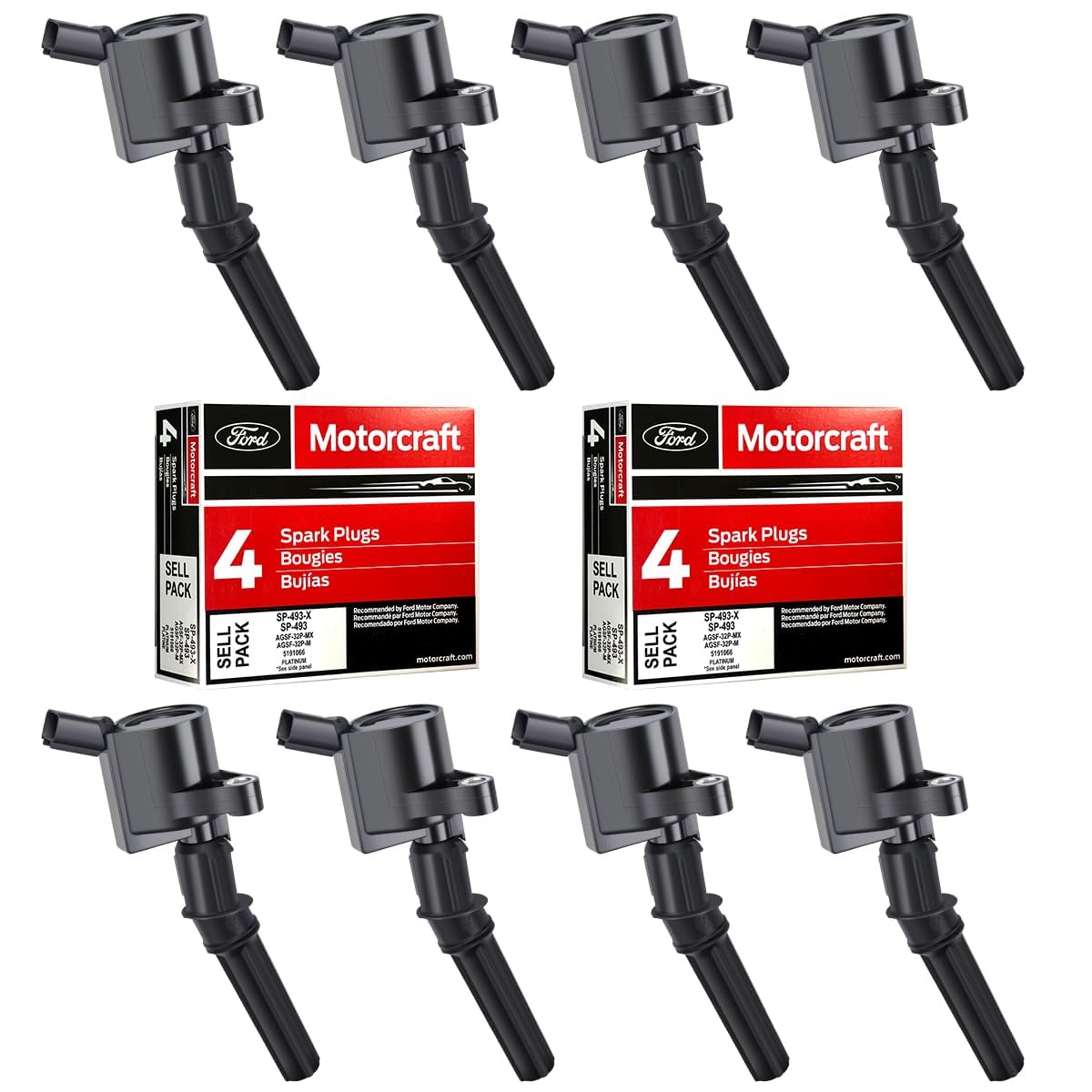 MAS front packaging showing full eight-coil and eight-plug kit for quick identification