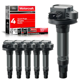 MAS front packaging showing complete 6-coil and 6-plug kit for easy replacement
