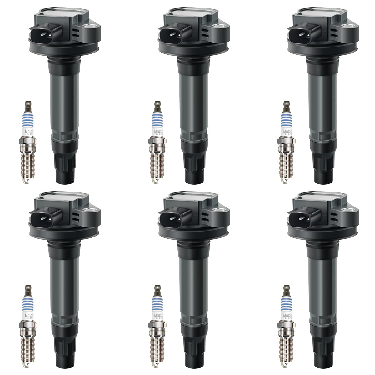MAS Motorcraft SP411 spark plugs laid out showing correct gap benefit