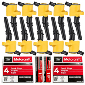 MAS yellow coil pack front view showing bold color and fit benefits