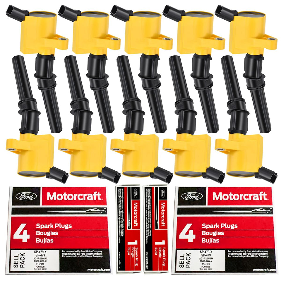 MAS yellow coil pack front view showing bold color and fit benefits