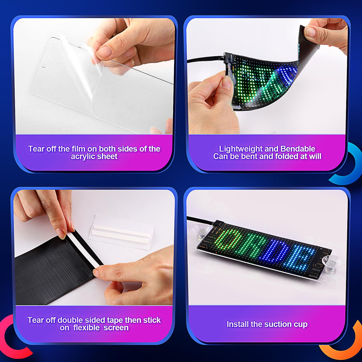 Maschsea with acrylic board and tape showing easy installation and secure mounting
