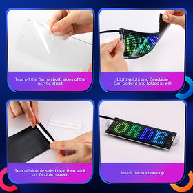 Maschsea with acrylic board and tape showing easy installation and secure mounting