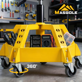 Masgole stool side tool holder displaying quick access to hand tools
