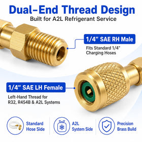 MASITE PCWJ macro view of left-hand female and SAE male thread profile for leak prevention