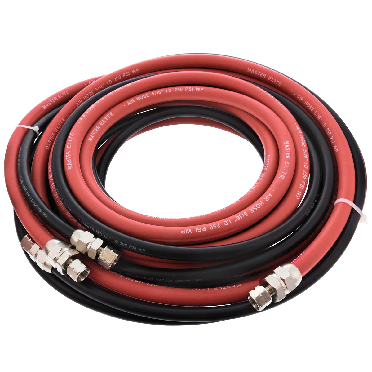 Master Airbrush front packaging showing full 25ft hose set and fittings for easy identification and benefit