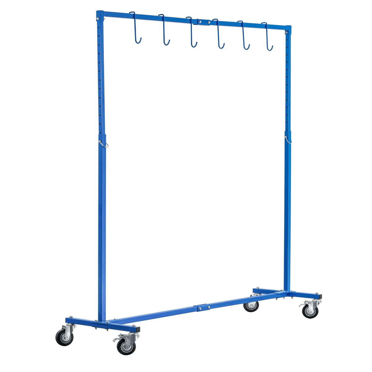 Master Airbrush front view of assembled rack showing stability and multi-hook capacity