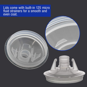 Master Airbrush hard cup with retainer ring and sealing plugs for secure connections