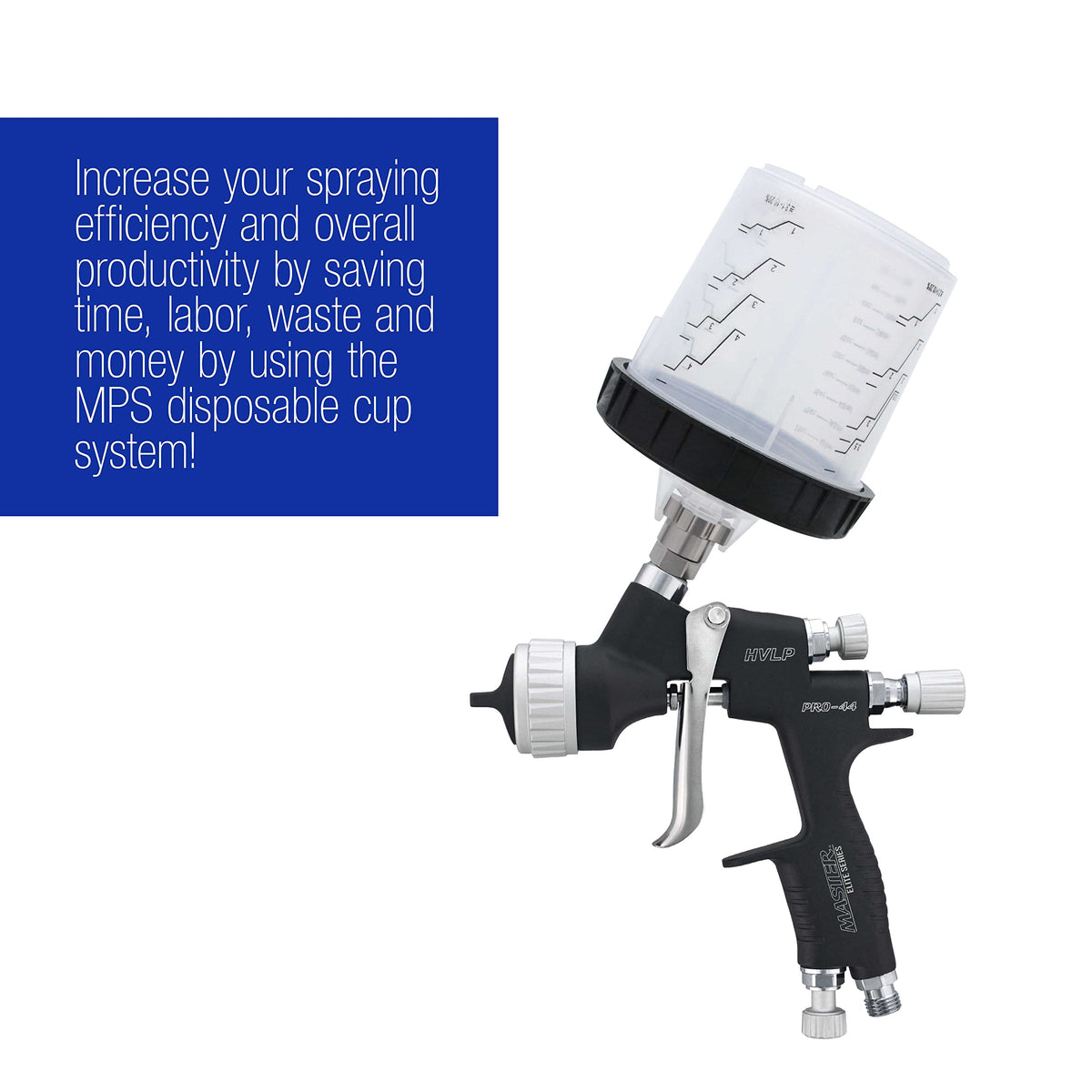 Master Airbrush disposable liner installed on spray gun speeding color changeovers