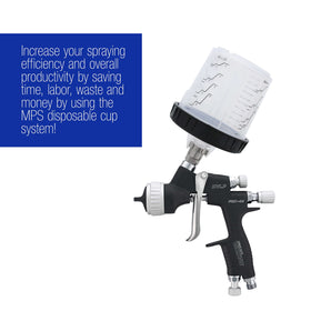 Master Airbrush disposable liner installed on spray gun speeding color changeovers