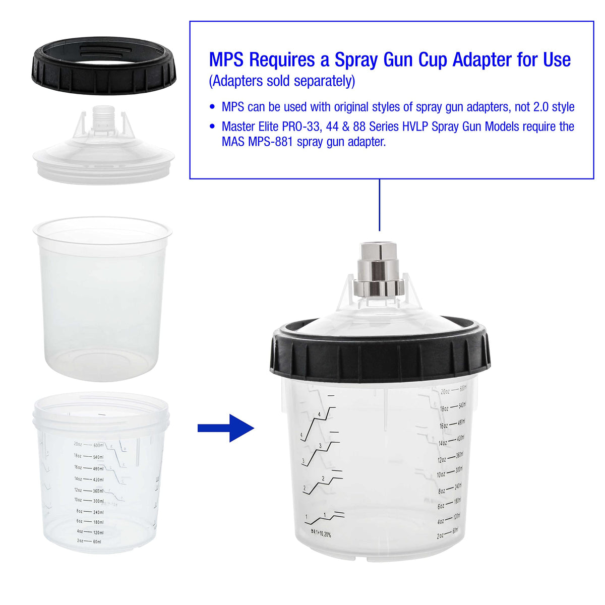 Master Airbrush lid and 125-micron strainer detail preventing particulates in spray