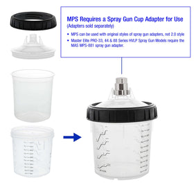 Master Airbrush lid and 125-micron strainer detail preventing particulates in spray