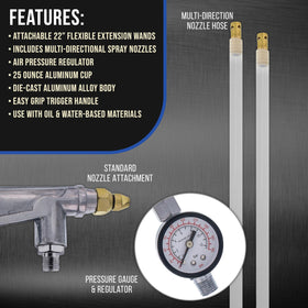 Master Airbrush pressure regulator and gauge for precise spray control