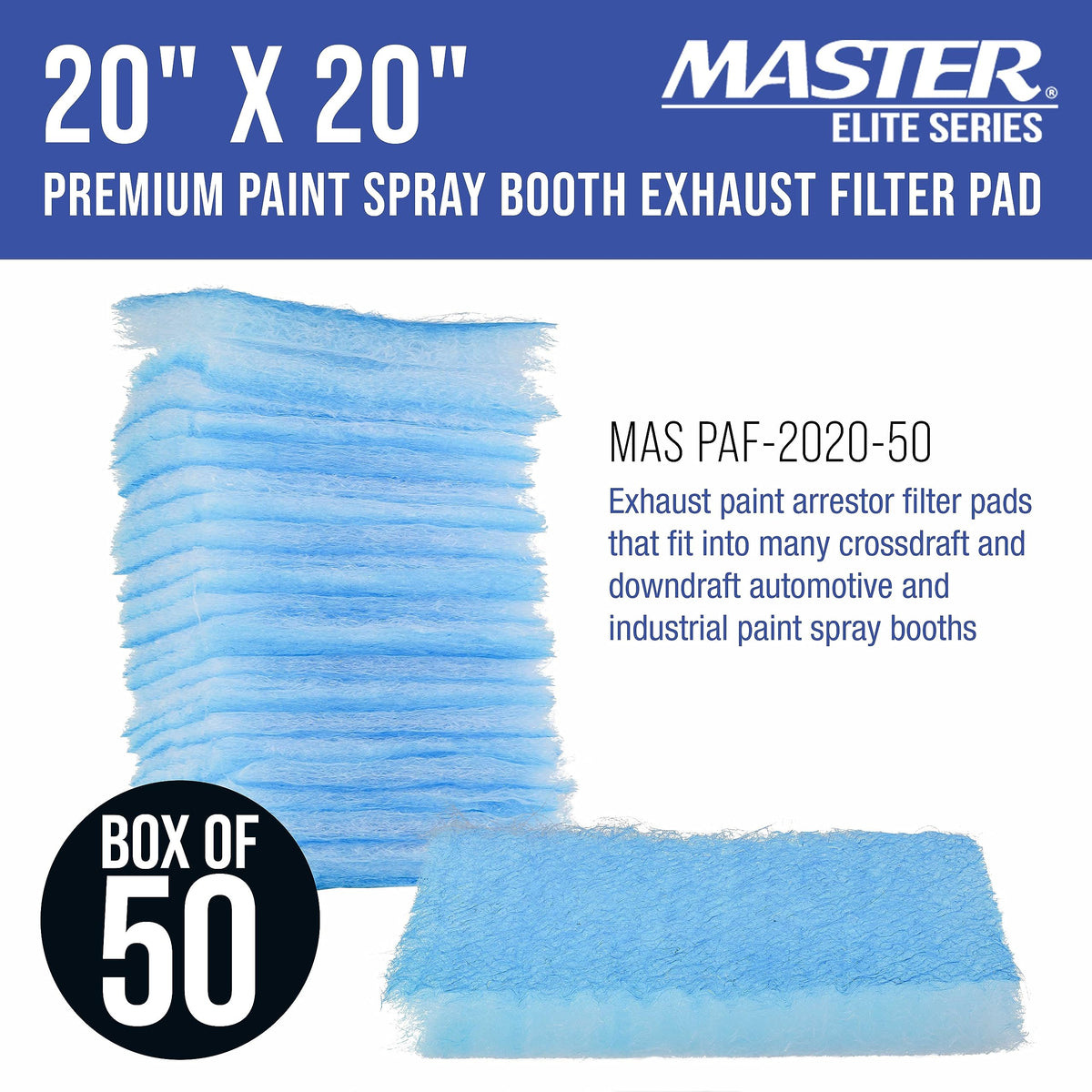 Master Airbrush close-up of fiberglass media texture for superior trapping