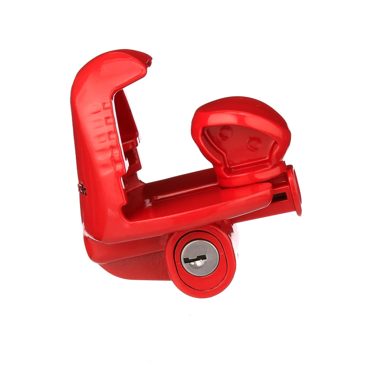 Master Lock 389DAT installed on trailer coupler illustrating secure fit