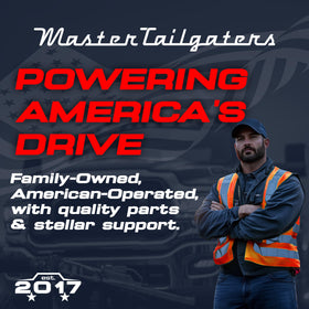 Master Tailgaters in nighttime towing scene showing enhanced visibility on road