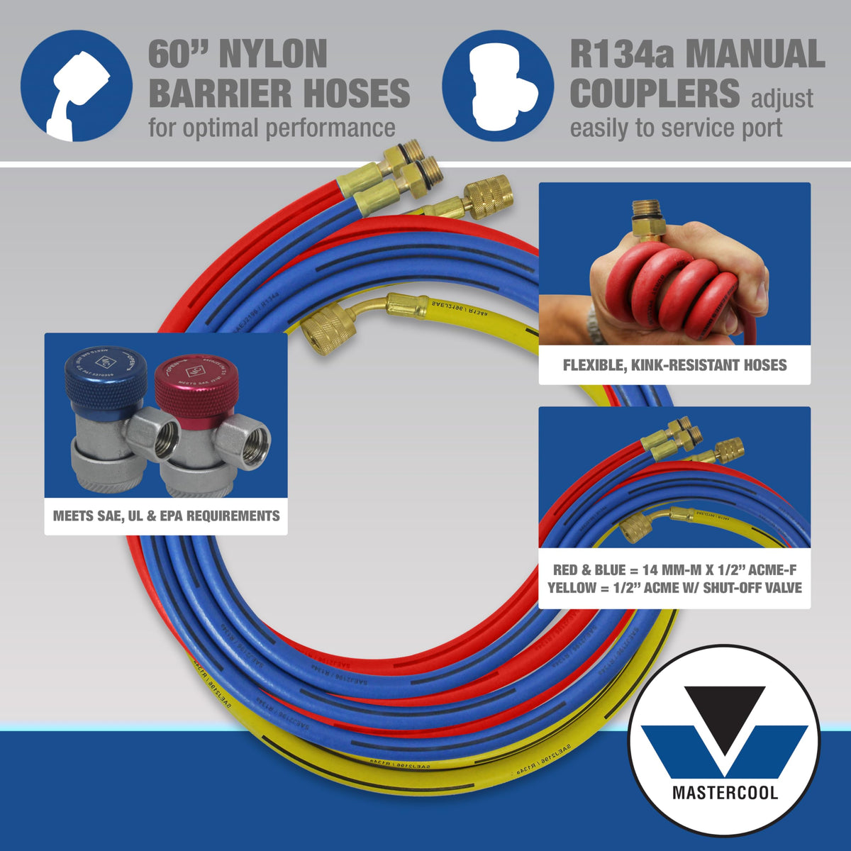 Mastercool 3-in-1 can tap valve in use demonstrating fast refrigerant access