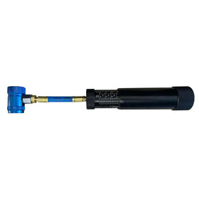 Mastercool injector front view showing anodized body and capacity, durable for shop use